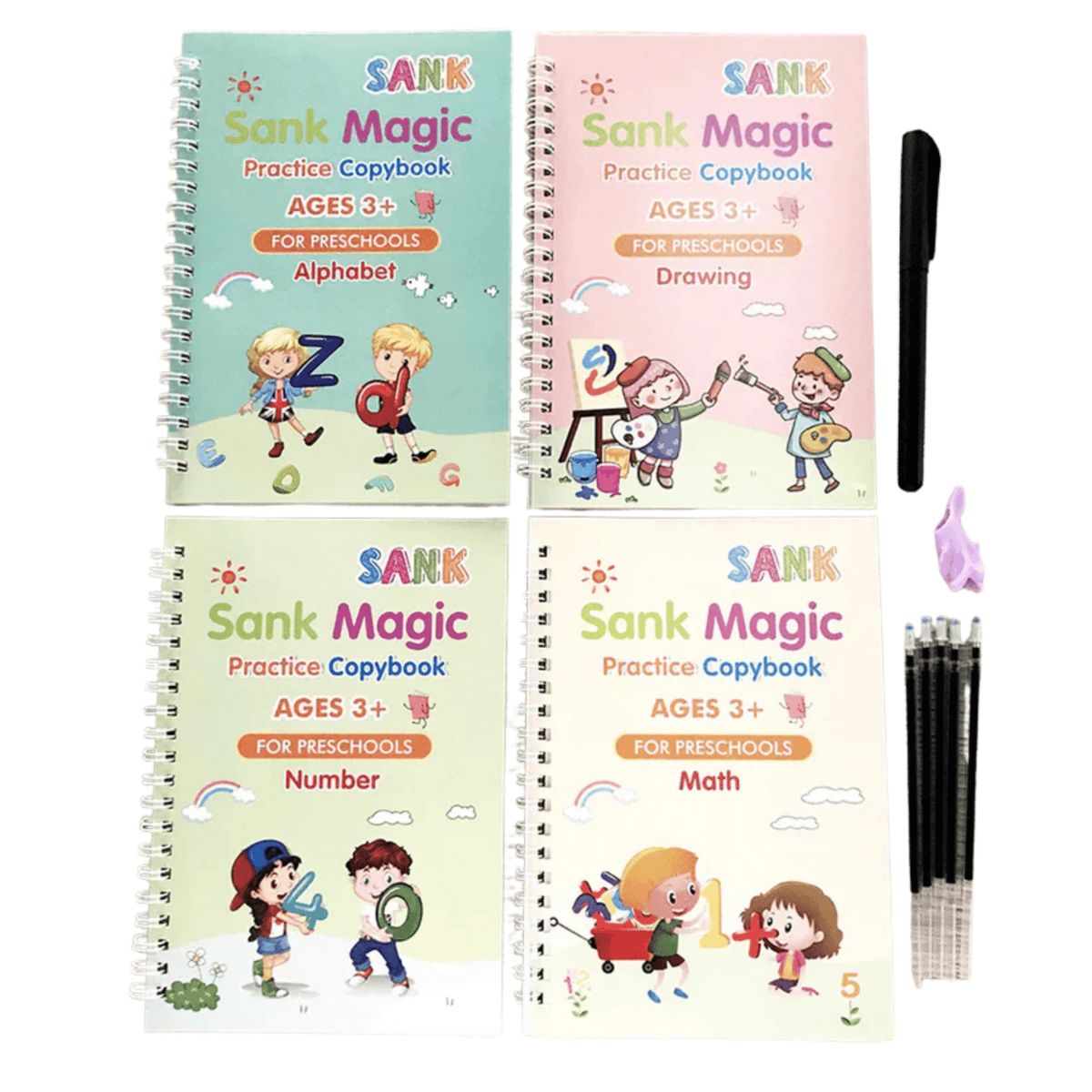 Two In One Kids Learning Deal (Sank Magic Book + Water Magic Book)